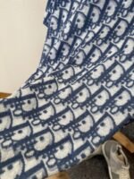 Dior Letter Logo All-Over Print Knit Crew Neck Short Sleeve T-Shirt 1 - 图片 8