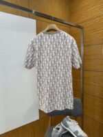 Dior Letter Logo All-Over Print Knit Crew Neck Short Sleeve T-Shirt 2 - 图片 2