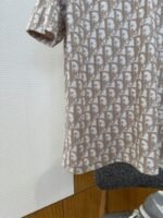 Dior Letter Logo All-Over Print Knit Crew Neck Short Sleeve T-Shirt 2 - 图片 5