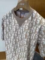 Dior Letter Logo All-Over Print Knit Crew Neck Short Sleeve T-Shirt 2 - 图片 6