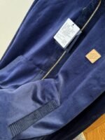 LV Velvet Zipper Pocket Ribbed Long-Sleeve Jacket - 图片 5