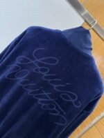 LV Velvet Zipper Pocket Ribbed Long-Sleeve Jacket - 图片 8