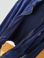 LV Velvet Zipper Pocket Ribbed Long-Sleeve Jacket - 图片 10