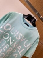 LV Tie-Dye Distressed Letter Print Short-Sleeve T-Shirt - 图片 3
