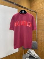 Balenciaga Tape Print Short-Sleeve T-Shirt