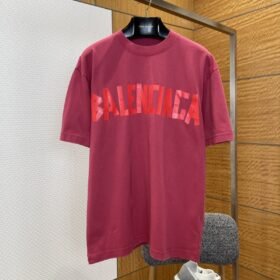 Balenciaga Tape Print Short-Sleeve T-Shirt