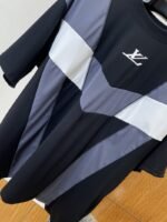 LV Color-Blocked Crew Neck Sports Short-Sleeve T-Shirt - 图片 4
