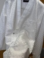LV Jacquard Button-Down V-Neck Long-Sleeve Shirt 1 - 图片 8