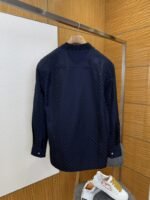 LV Jacquard Button-Down V-Neck Long-Sleeve Shirt 2 - 图片 2