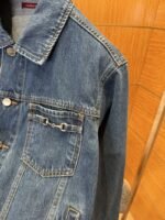 Gucci Horsebit-Decorated Lacquered Leather Label Denim Jacket 2 - 图片 8