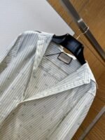 Gucci Striped Logo Long-Sleeve Collared Shirt - 图片 5