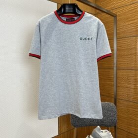 Gucci Letter Embroidered Cotton Short-Sleeve T-Shirt 1