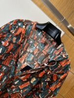 Prada Color-Blocked Artistic Checkered Short-Sleeve Collared Shirt - 图片 5