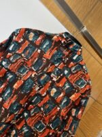 Prada Color-Blocked Artistic Checkered Short-Sleeve Collared Shirt - 图片 6