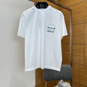 Prada Lake View Print Casual Short-Sleeve T-Shirt