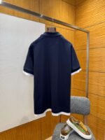 Prada Cotton-Blend Ribbed Short-Sleeve Polo Shirt - 图片 2
