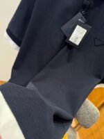 Prada Cotton-Blend Ribbed Short-Sleeve Polo Shirt - 图片 5
