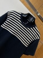 Prada Color-Blocked Striped Patchwork Short-Sleeve T-Shirt - 图片 3