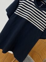 Prada Color-Blocked Striped Patchwork Short-Sleeve T-Shirt - 图片 4
