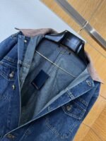 LV Single-Button Pocket Lapel Denim Jacket - 图片 5