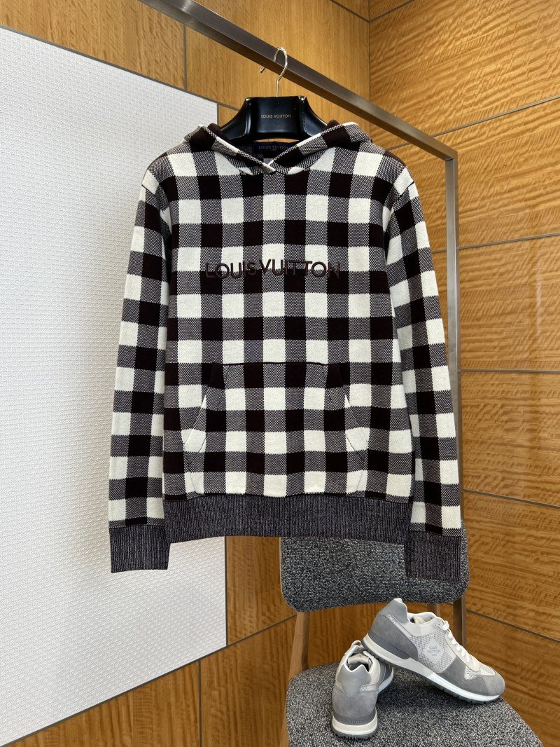 wsxc1775450544329_0.jpg LV Embroidered Checkered Hooded Sweatshirt - 图片 1