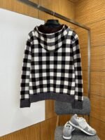 LV Embroidered Checkered Hooded Sweatshirt - 图片 2