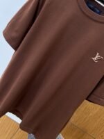 LV Logo Embroidered Knit Short-Sleeve T-Shirt 4 - 图片 4