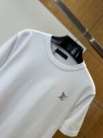 LV Logo Embroidered Knit Short-Sleeve T-Shirt 2 - 图片 3