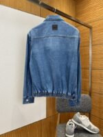 Dior Embroidered Letter Zipper Denim Jacket - 图片 2