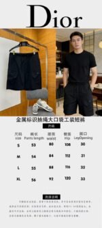 Dior Metal Logo Drawstring Work Shorts 1 - 图片 10