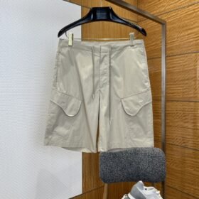 Dior Metal Logo Drawstring Work Shorts 2