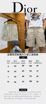 Dior Metal Logo Drawstring Work Shorts 2 - 图片 10