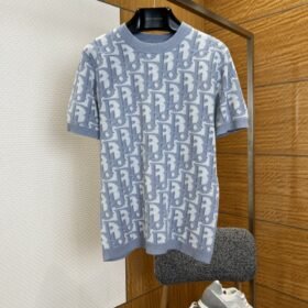 Dior All-Over Print Knit Short-Sleeve T-Shirt