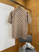 LV Classic Logo All-Over Print Short-Sleeve Polo Shirt 1 - 图片 2
