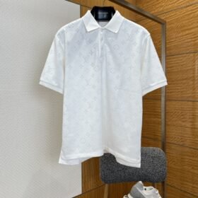 LV Classic Logo All-Over Print Short-Sleeve Polo Shirt 2