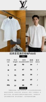 LV Classic Logo All-Over Print Short-Sleeve Polo Shirt 2 - 图片 10