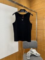Prada Enamel Triangle Logo Sleeveless Tank Top 1