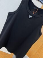 Prada Enamel Triangle Logo Sleeveless Tank Top 1 - 图片 4