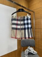 Prada Checkered Drawstring Casual Shorts