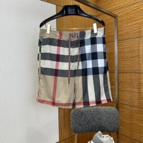 Prada Checkered Drawstring Casual Shorts