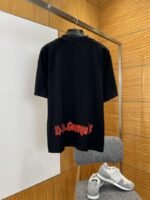 Balenciaga Gothic-Style Letter Print Embroidered Short-Sleeve T-Shirt 2 - 图片 2