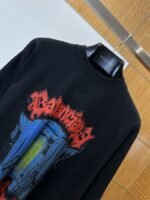 Balenciaga Gothic-Style Letter Print Embroidered Short-Sleeve T-Shirt 2 - 图片 3