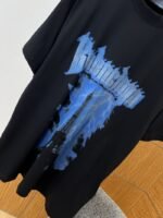 Balenciaga Gothic-Style Letter Print Embroidered Short-Sleeve T-Shirt 3 - 图片 4