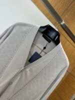LV Embroidered Mesh Striped V-Neck Cardigan - 图片 3
