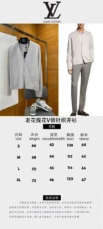 LV Embroidered Mesh Striped V-Neck Cardigan - 图片 10
