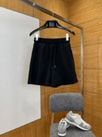 LV Logo-Embossed Drawstring Casual Shorts 2