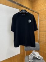 LV Pin Embroidered Knit Short-Sleeve T-Shirt 5