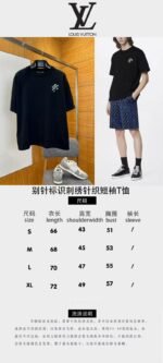 LV Pin Embroidered Knit Short-Sleeve T-Shirt 5 - 图片 10