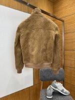 Bottega Veneta Classic Woven Stand-Up Collar Leather Jacket 2 - 图片 2