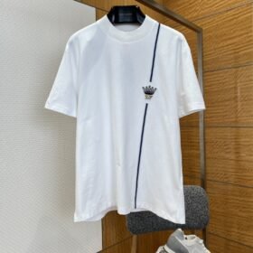 LV Crown Embroidered Twill Crew-Neck Short-Sleeve T-Shirt
